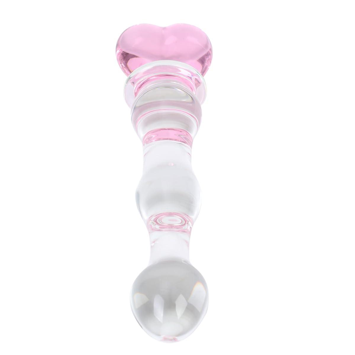 Smooth Borosilicate Glass Dildo 7.87" for Temperature Play - Sexdoll.Sex