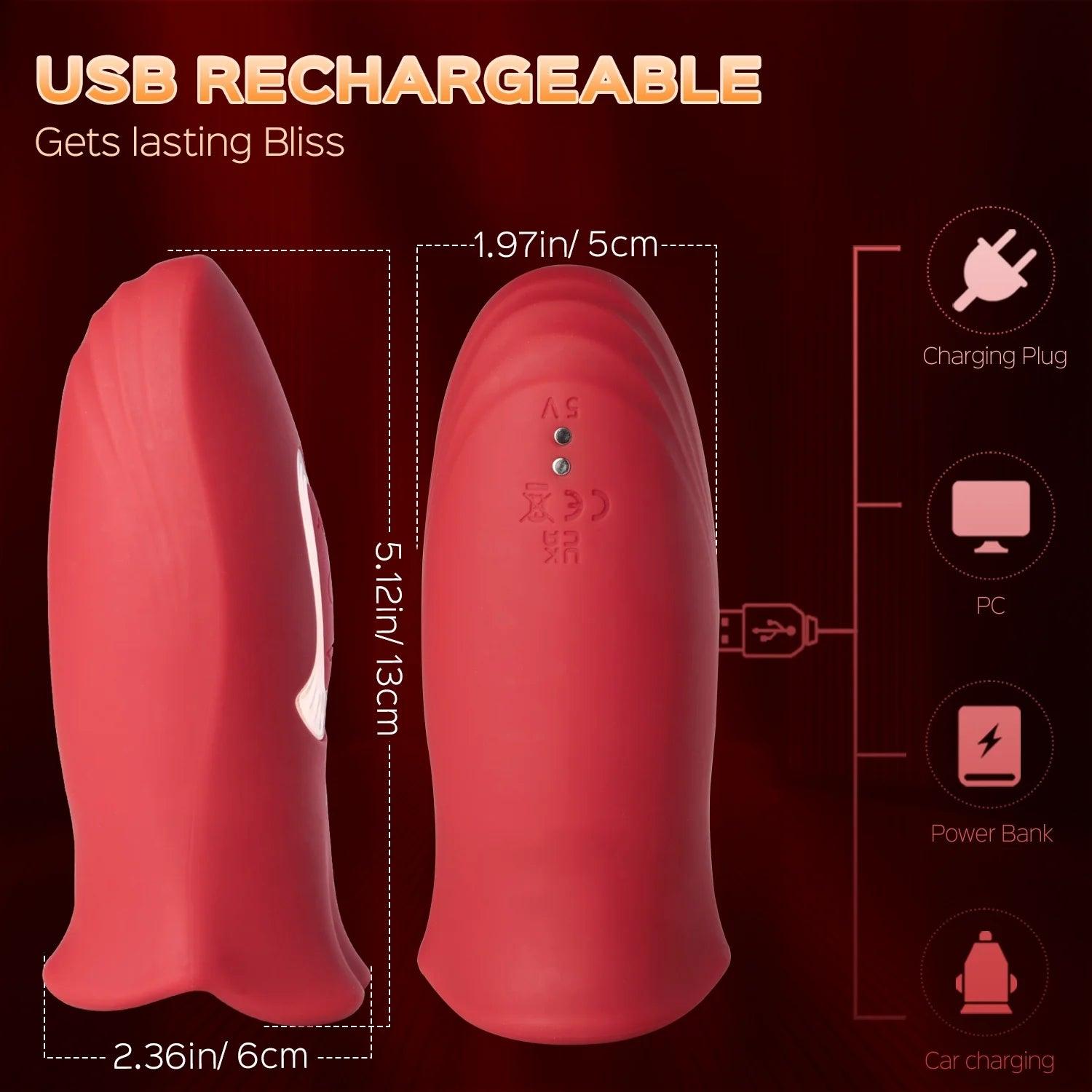 Super Strong Vibrating Clit Tickler Biting Oral Sex Toy - Rosella - Bestgspot