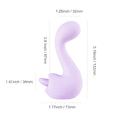 Swan Double-Ended Licking Vibrator - Versatile G-Spot and Clit Stimulator - Sexdoll.Sex