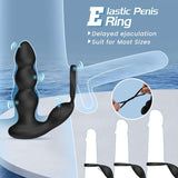 Torne 3 Progressive Beads Low Noise 10 Vibrating Prostate Massager Butt Plug with Cock Ring - Sexdoll.Sex