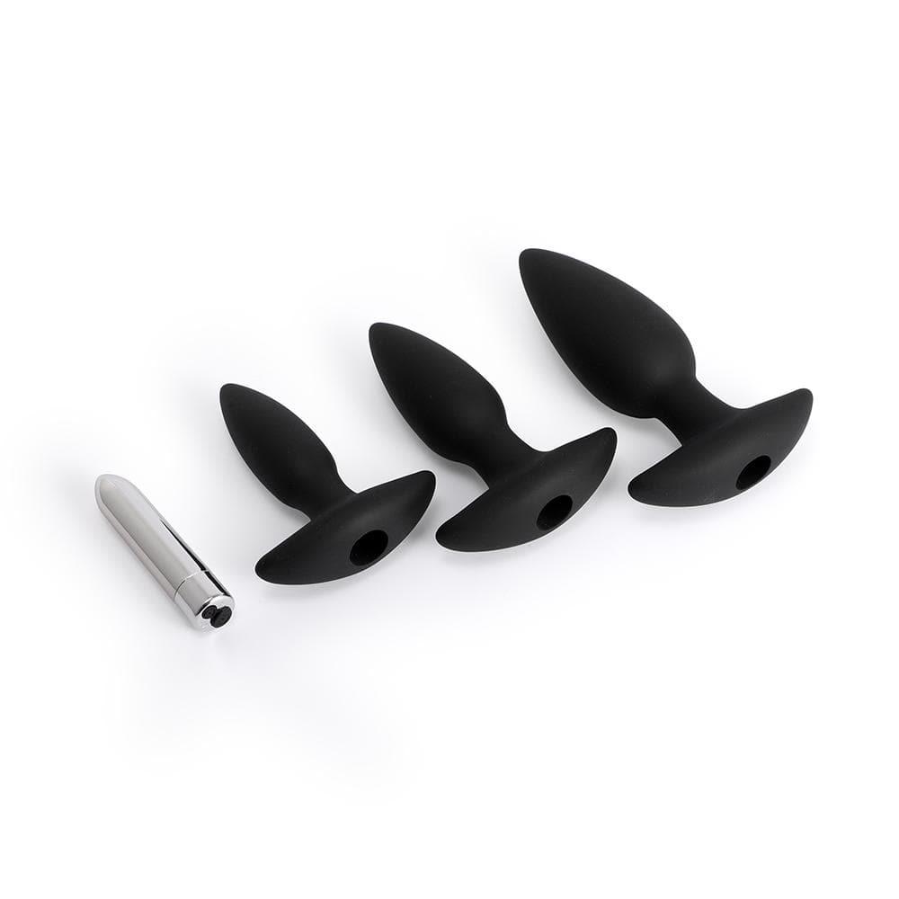 Vibrating Anal Plug Set - 3 Sizes, 10 Vibration Modes - Bestgspot