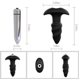 Vibrating Silicone Butt Plug with Removable Bullet Vibe - Perfect for Beginners - Bestgspot