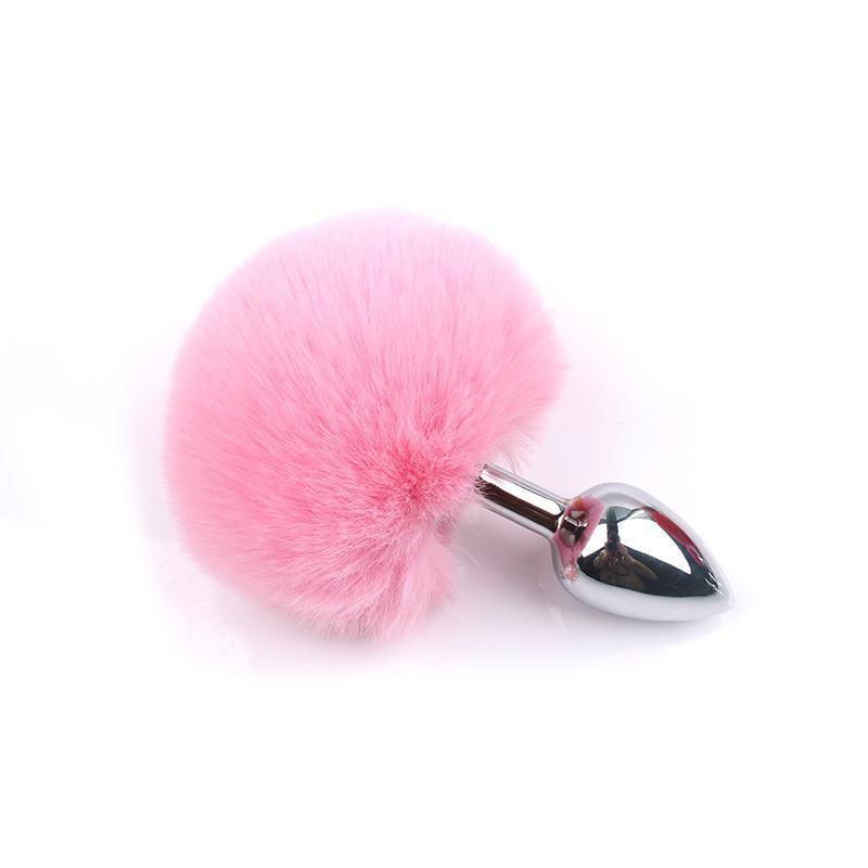 White Bunny Tail Butt Plug - Bestgspot